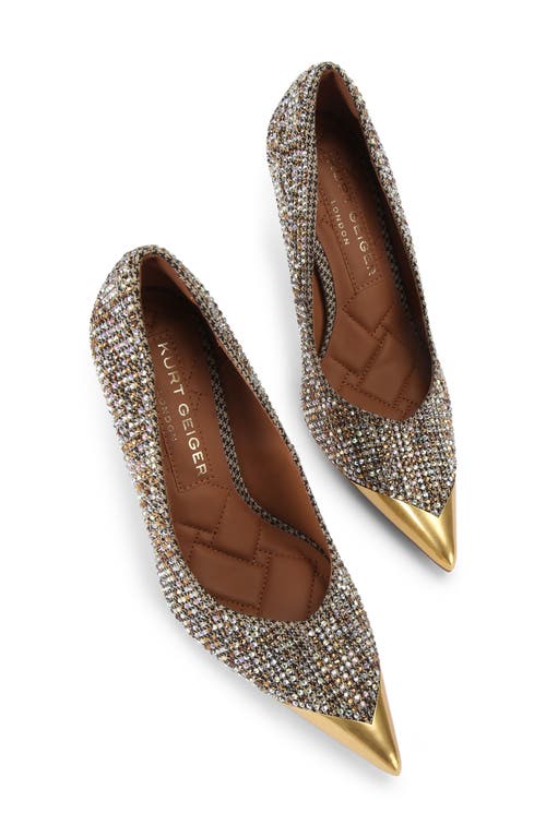 Kurt Geiger London Regent Pointed Toe Pump In Silver