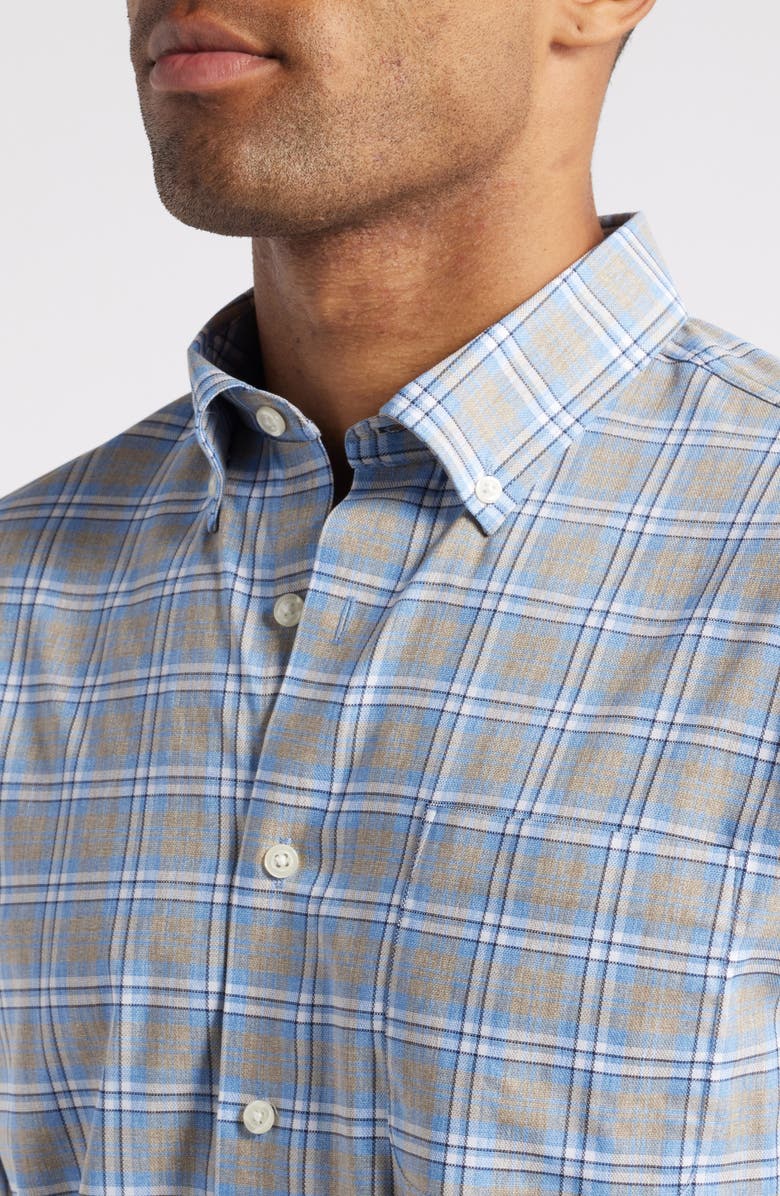 johnnie-O Scotty Plaid Performance Button-Down Shirt, Alternate, color, 