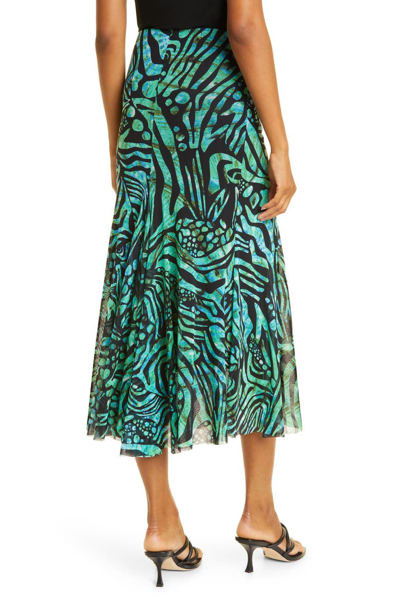 Gonna Lunga Mesh Skirt, Alternate, color, BILIARDO