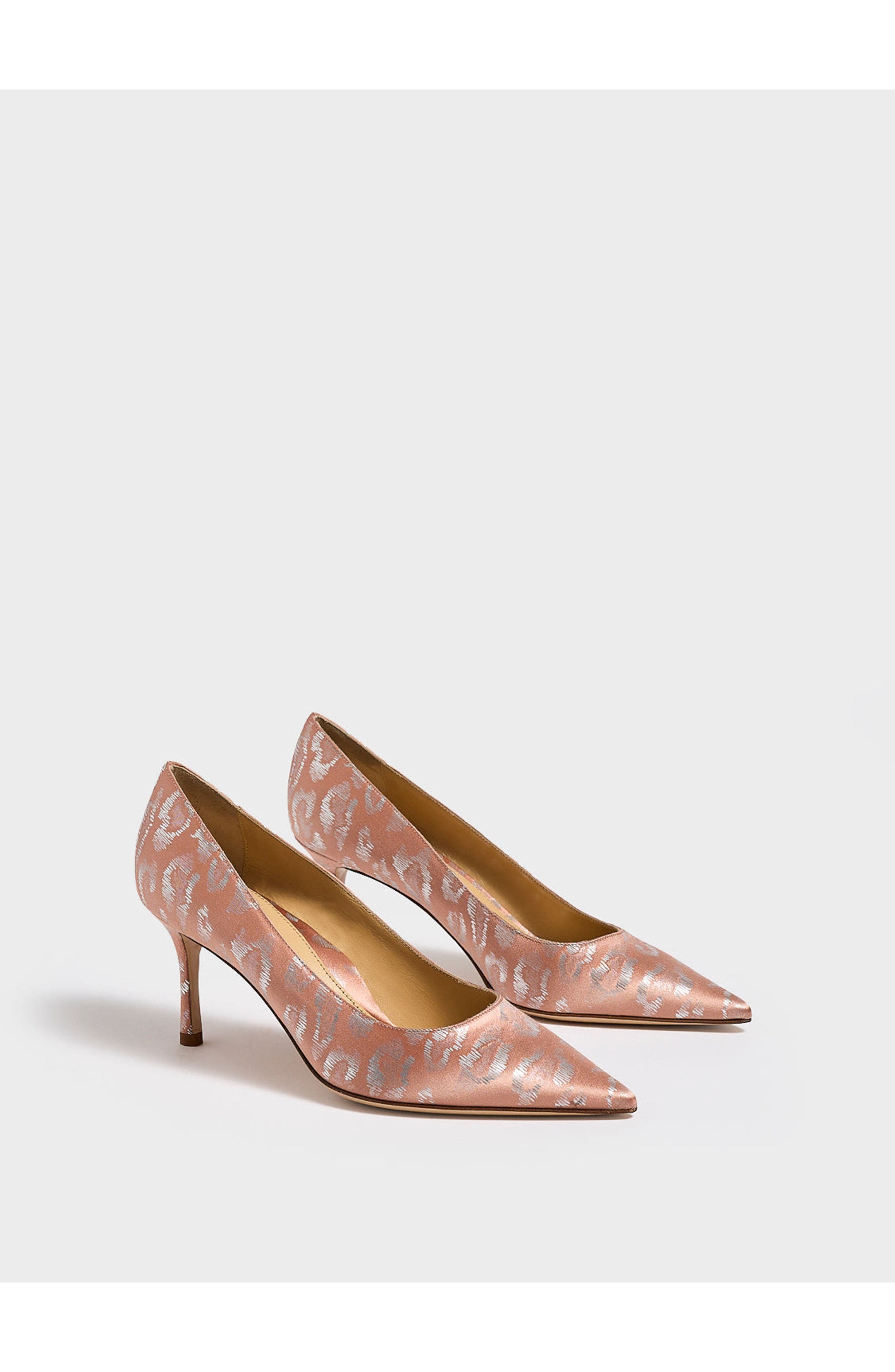 MARION PARKE Classic Pump 70 | Silk, Alternate, color, Blush Leopard