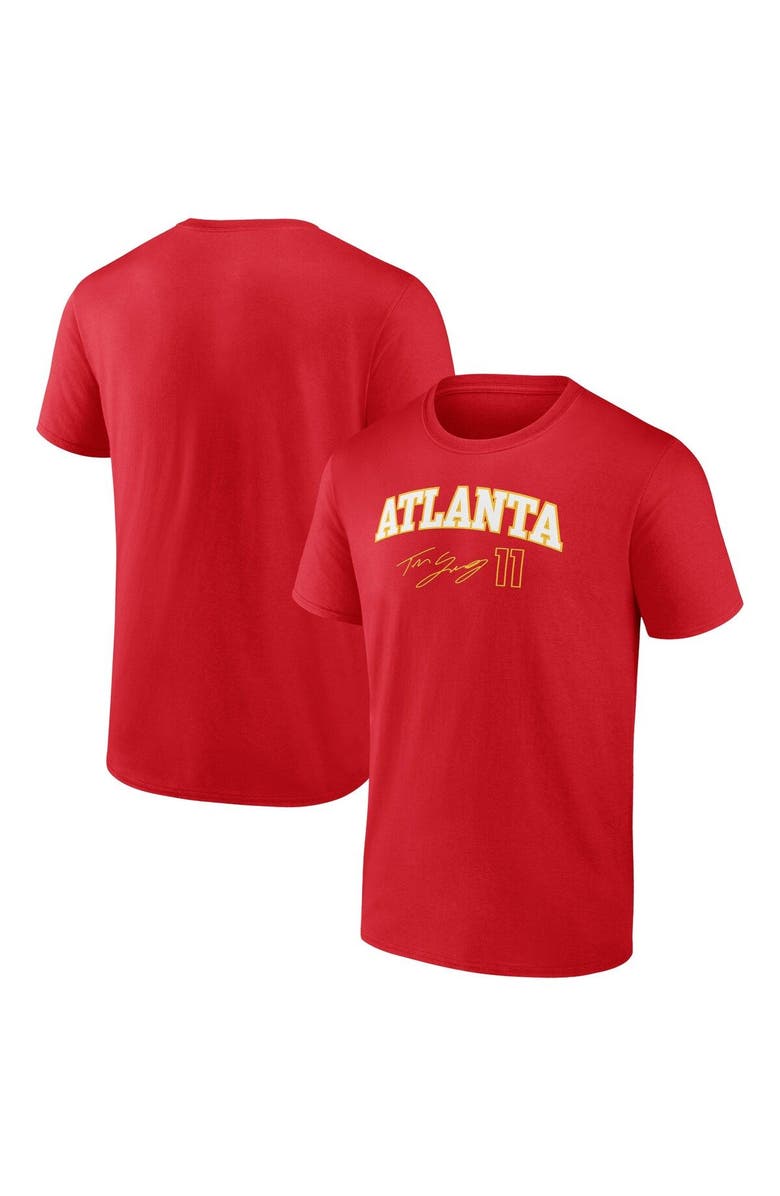 FANATICS Men's Fanatics Branded Trae Young Red Atlanta Hawks Name & Number T-Shirt, Main, color, Red