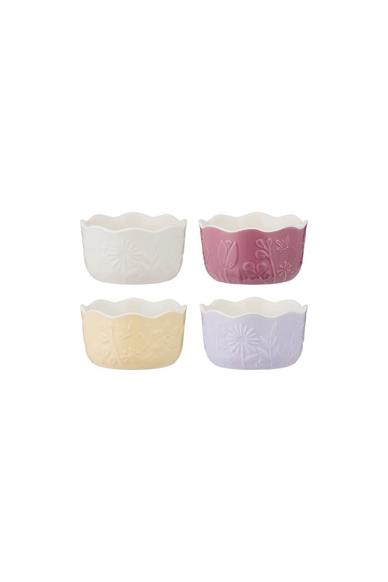 In The Meadow Ramekins with Embossed Floral Design, Set of 4, Main, color, Multicolor
