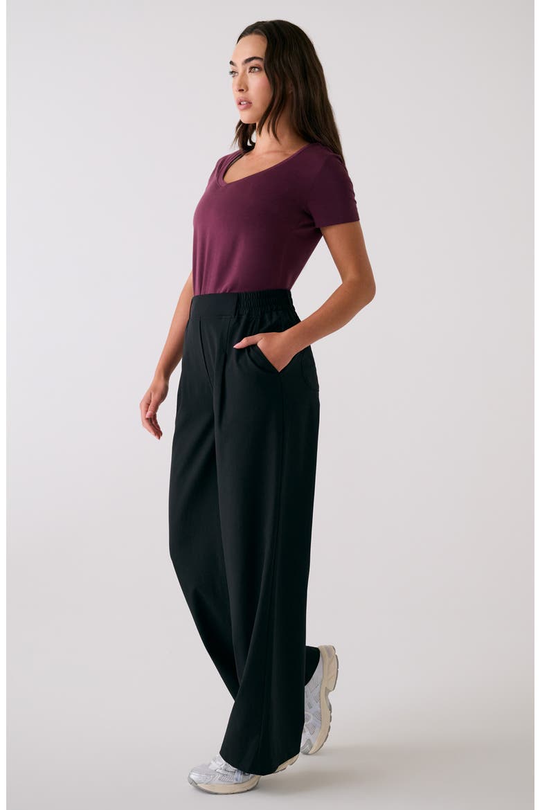 Connect Wide Leg Pants, Alternate, color, BLACK