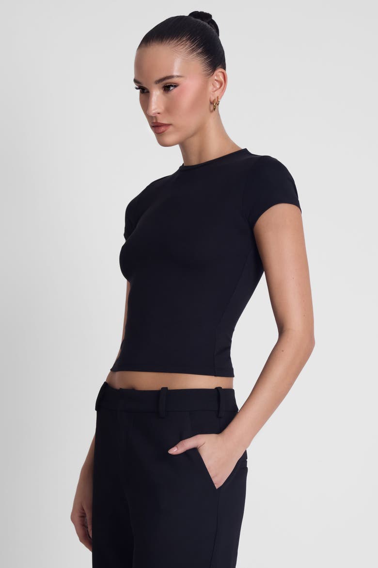Everyday Jersey Short Sleeve Top, Alternate, color, Black