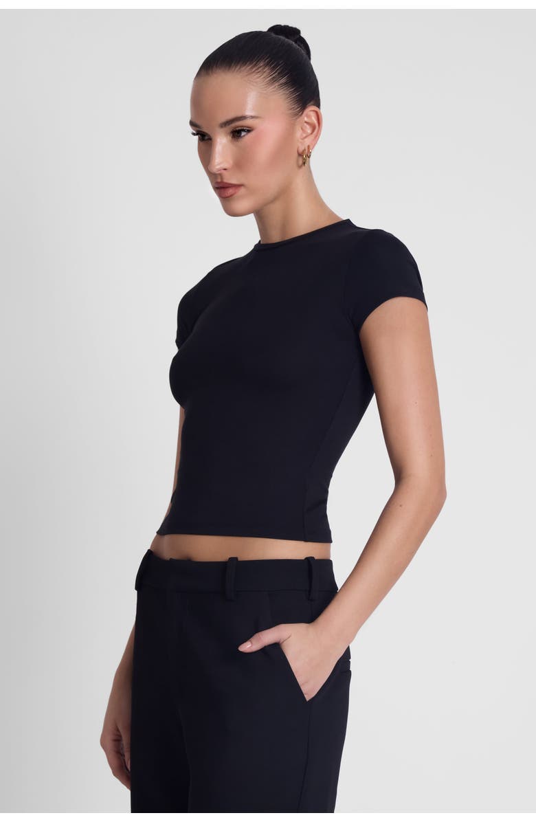 LEAU Everyday Jersey Short Sleeve Top, Alternate, color, Black