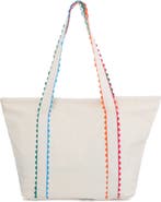Adornia Ricrac Trim Canvas Tote