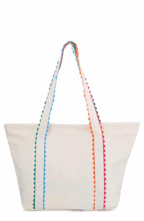 Ricrac Trim Canvas Tote