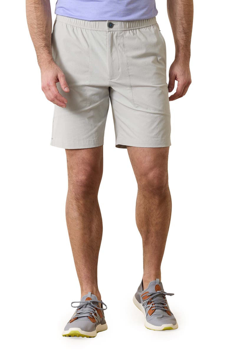 Tommy Bahama Chip Shot E-Waist IslandZone<sup>®</sup> Stretch Nylon Blend Shorts, Main, color, Concrete Grey