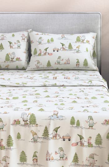 Woven & Weft Turkish Cotton Flannel Holiday Sheet Set