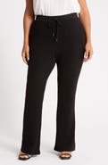 Caslon® Waffle Knit Flare Leg Pants