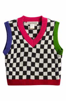 Cotton Emporium Kids' Checker Sweater Vest