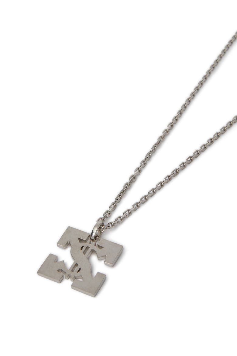 Men's Bling Dollar Chain, Alternate, color, Silver