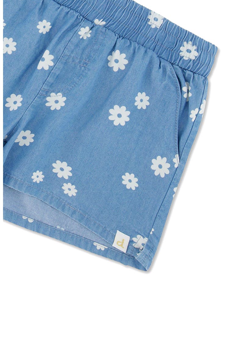 Little Girl's Floral Chambray Short, Alternate, color, Floral Chambray