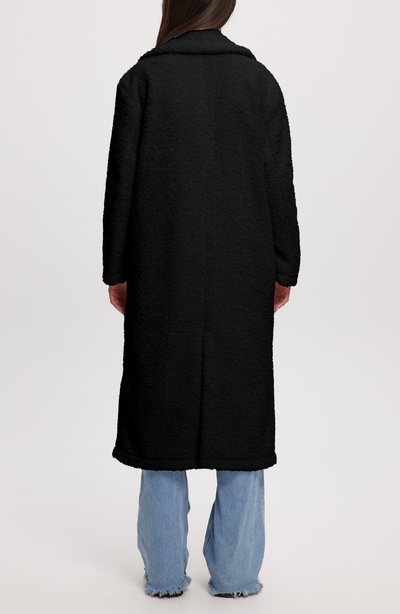 Noize Franny Faux Shearling Coat, Alternate, color, Black