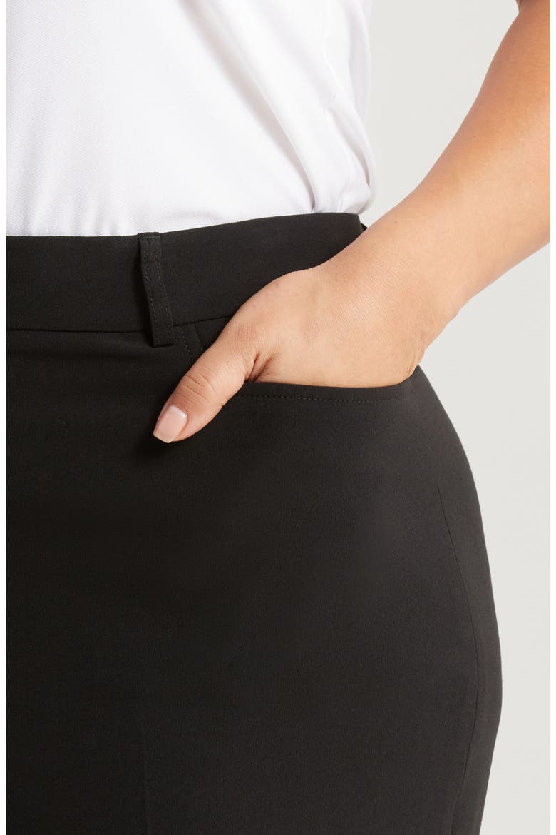 Bird Eye Straight Leg Pants, Alternate, color, BLACK