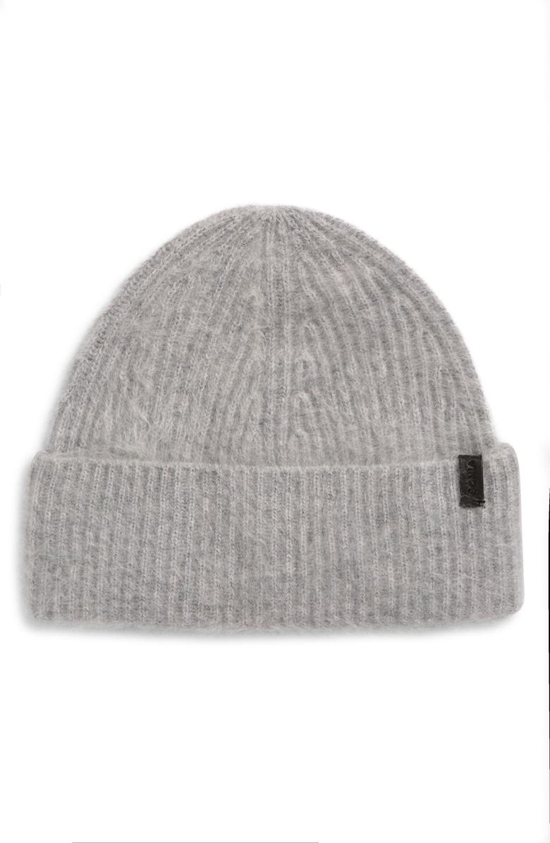 Vince Brushed Cashmere Cuffed Hat, Main, color, Grey