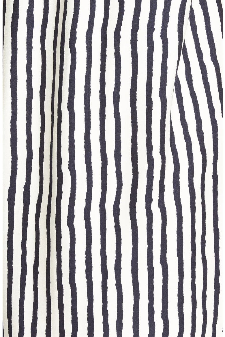 Button Front Woven Shirtdress, Alternate, color, IVORY/ NAVY STRIPE