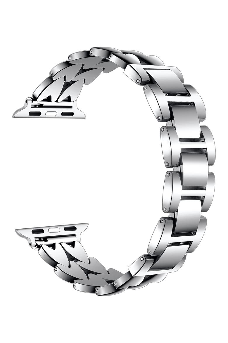 Crush Hearts Apple Watch® Bracelet Watchband, Alternate, color, SILVER