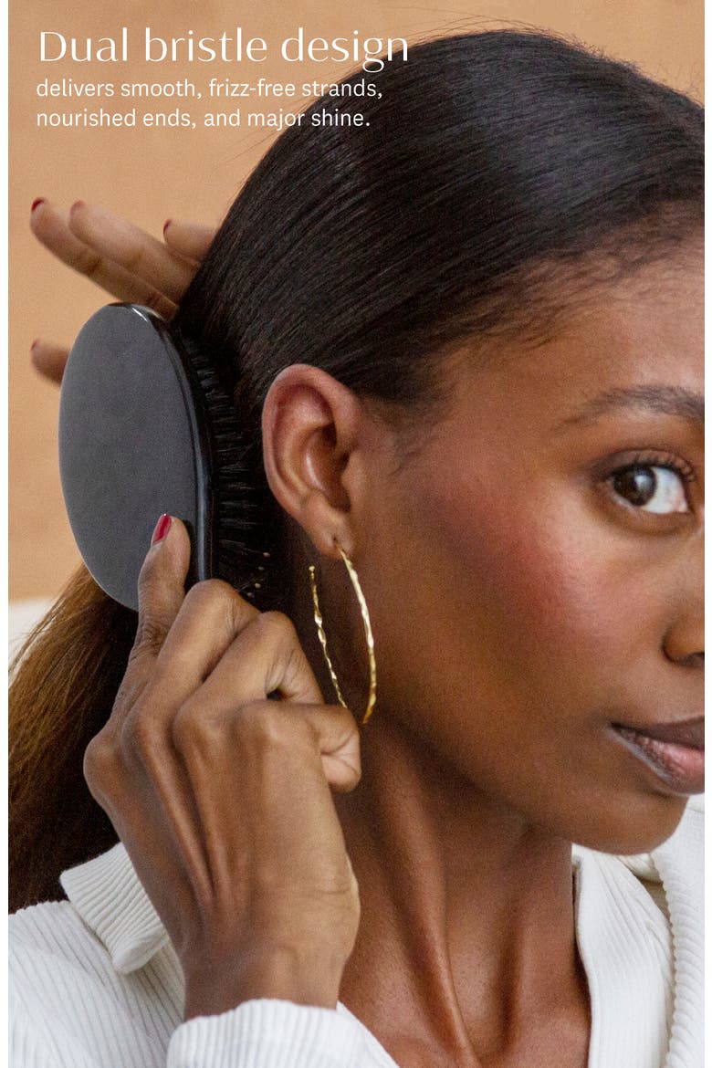 Polish & Shine Hair Brush, Alternate, color, BLACK
