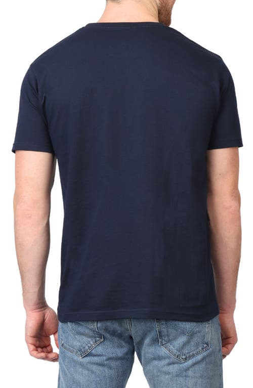 Tailorbyrd Mélange Crewneck T-shirt In True Navy