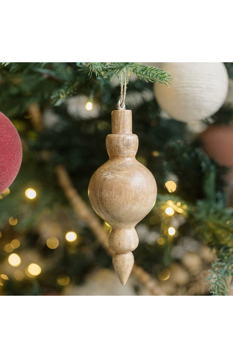 CG Hunter 5" Wooden Finial Christmas Ornaments, Alternate, color, Brass