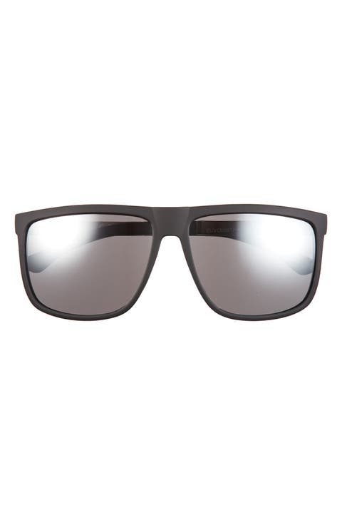 Rubberised Rectangular Sunglasses