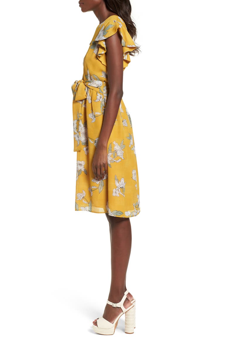 Chriselle x J.O.A. Fit & Flare Dress, Alternate, color, QUINCE BLOSSOM