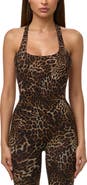 Naked Wardrobe Printed Racerback Bodysuit