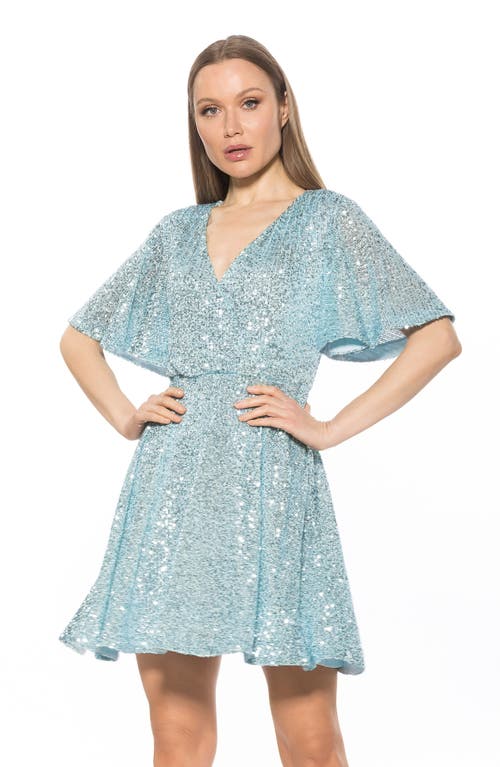 Alexia Admor Oakless Sequin Flutter Sleeve Fit & Flare Dress