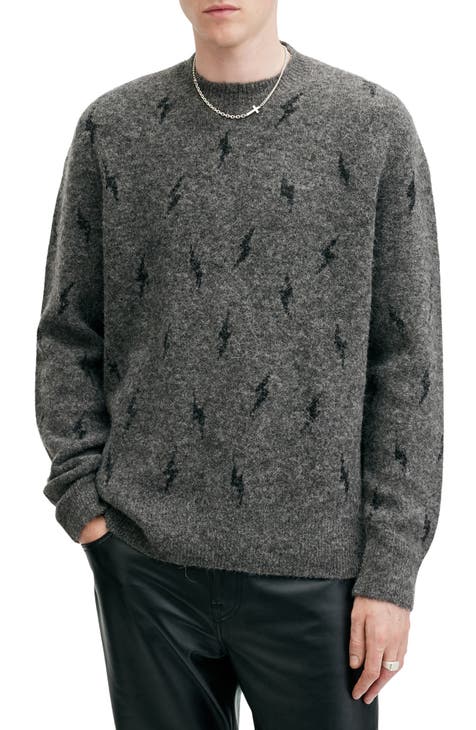 All Saints Merino Wool store Crew Neck Sweater Men