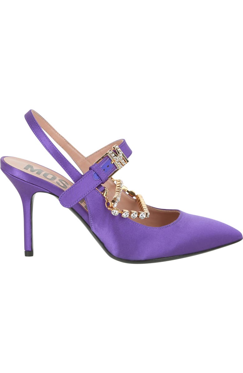 Moschino Metal Chain Slingback Pump, Alternate, color, Violet
