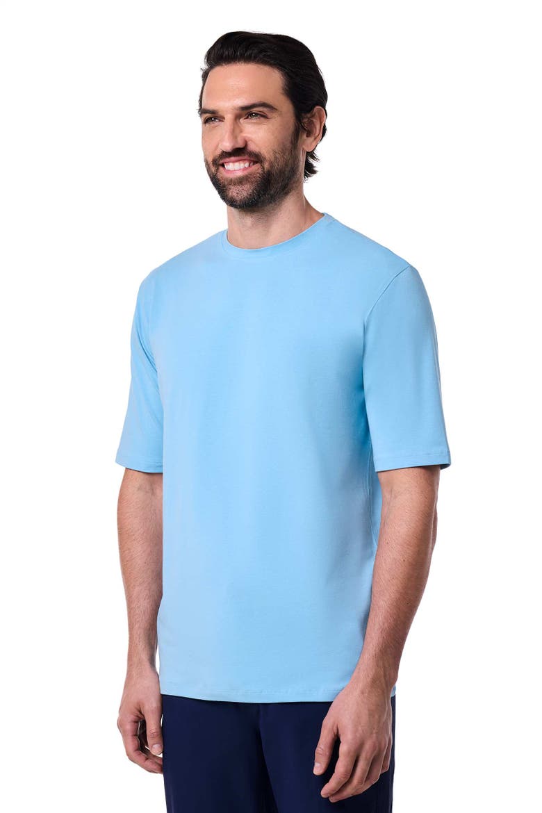 Men's Morada Short Sleeve T-Shirt, UPF 50+ Sun Protection, Alternate, color, Arctic Blue