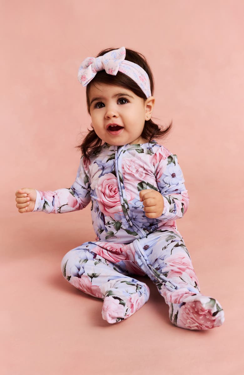 Posh Peanut Fitted Convertible One-Piece Pajamas, Alternate, color, Blue