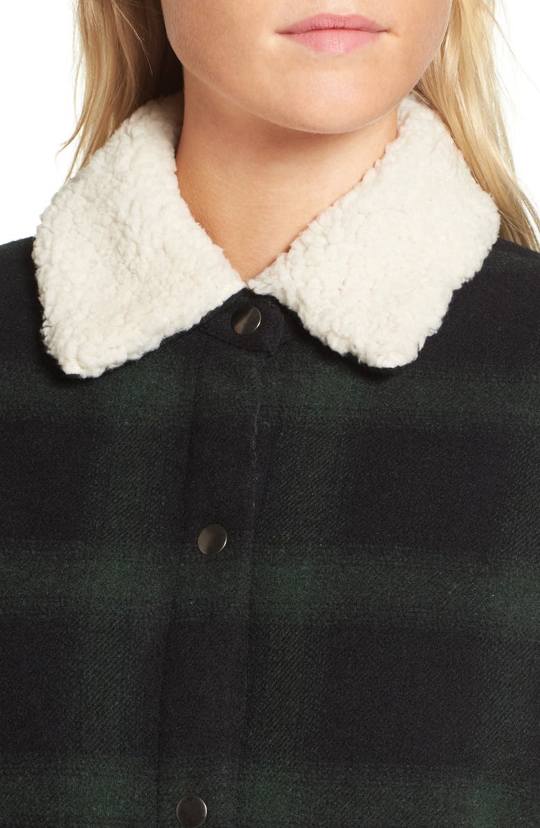 BB Dakota by Steve Madden BB Dakota Bradley Fleece Lined Plaid Coat, Alternate, color, 
