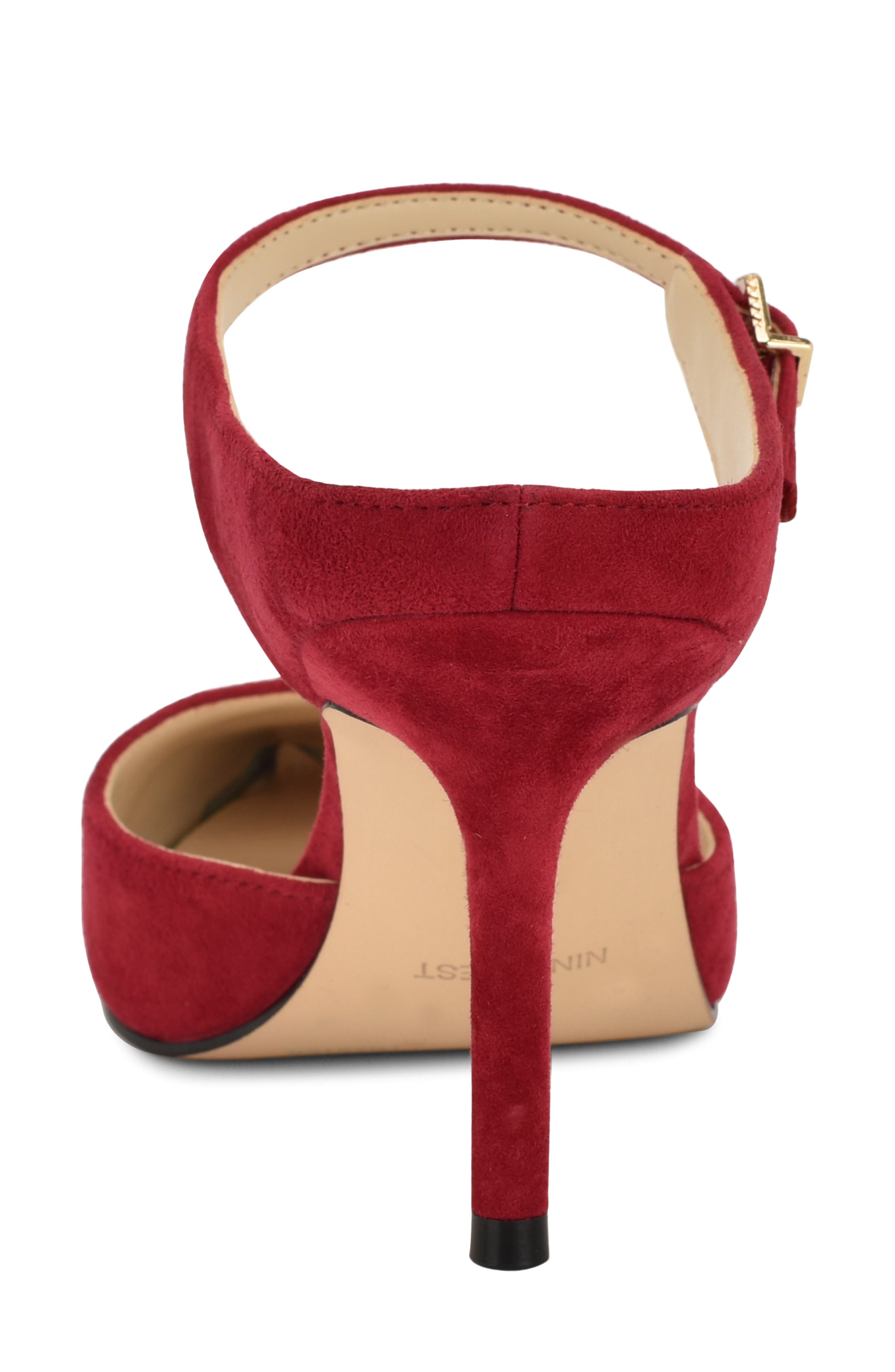 Danela Pointed Toe Mule, Alternate, color, DARK RED