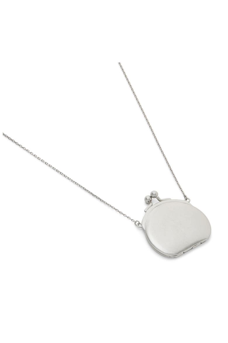 Runway Coin Purse Long Necklace, Alternate, color, ANTIQUE SILVER