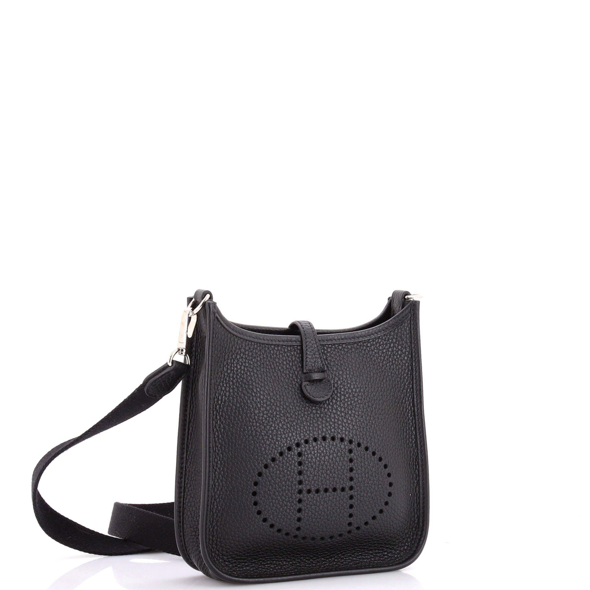 Pre-Owned Hermes Evelyne Bag Gen III Clemence TPM, Alternate, color, Noir