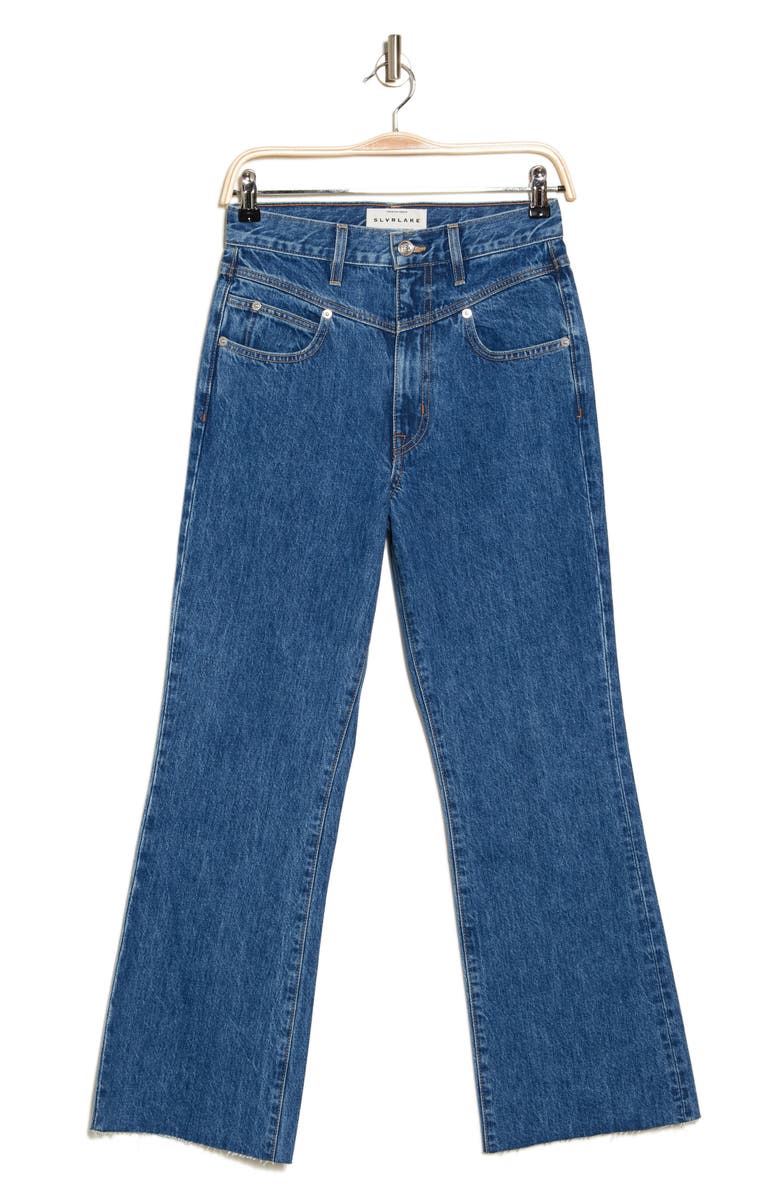 SLVRLAKE Frankie Double Yoke High Rise Crop Flared Jeans, Alternate, color, 