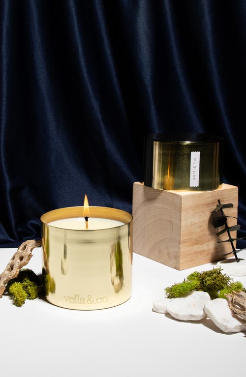 Vella & Co. By Vellabox Single Wick Lidded Jar Scented Candle In Gold