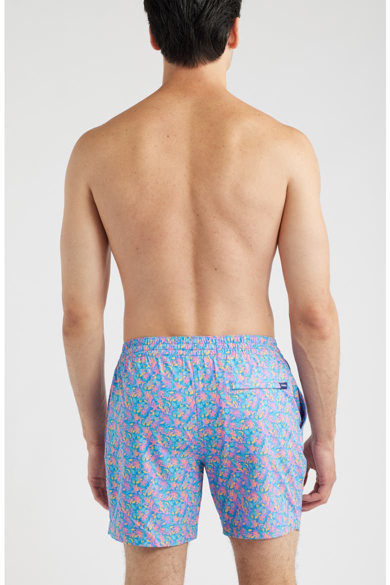 The Spades Floral 5.5-Inch Swim Trunks, Alternate, color, MEDIUM BLUE