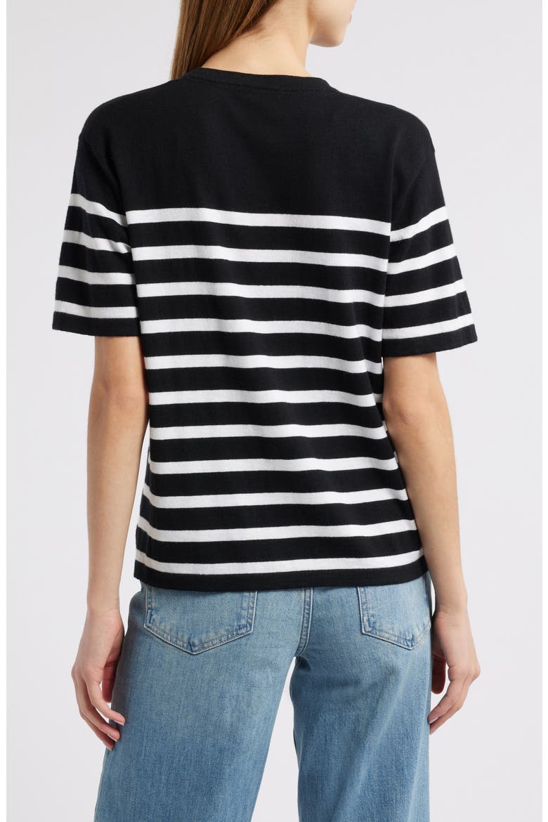 Stripe Cotton & Cashmere T-Shirt, Alternate, color, PARISIAN STRIPE