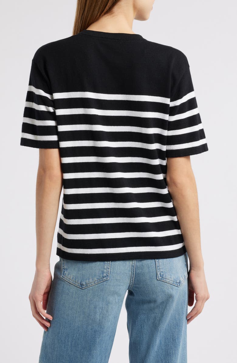 Rails Stripe Cotton & Cashmere T-Shirt, Alternate, color, Parisian Stripe
