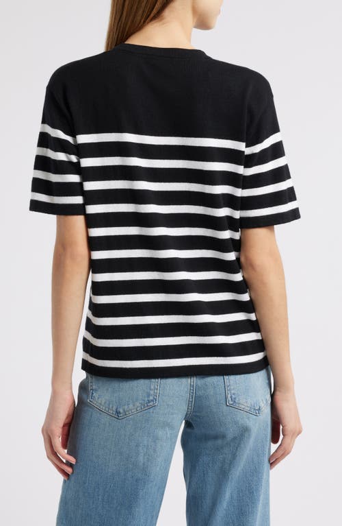 Rails Stripe Cotton & Cashmere T-shirt In Parisian Stripe