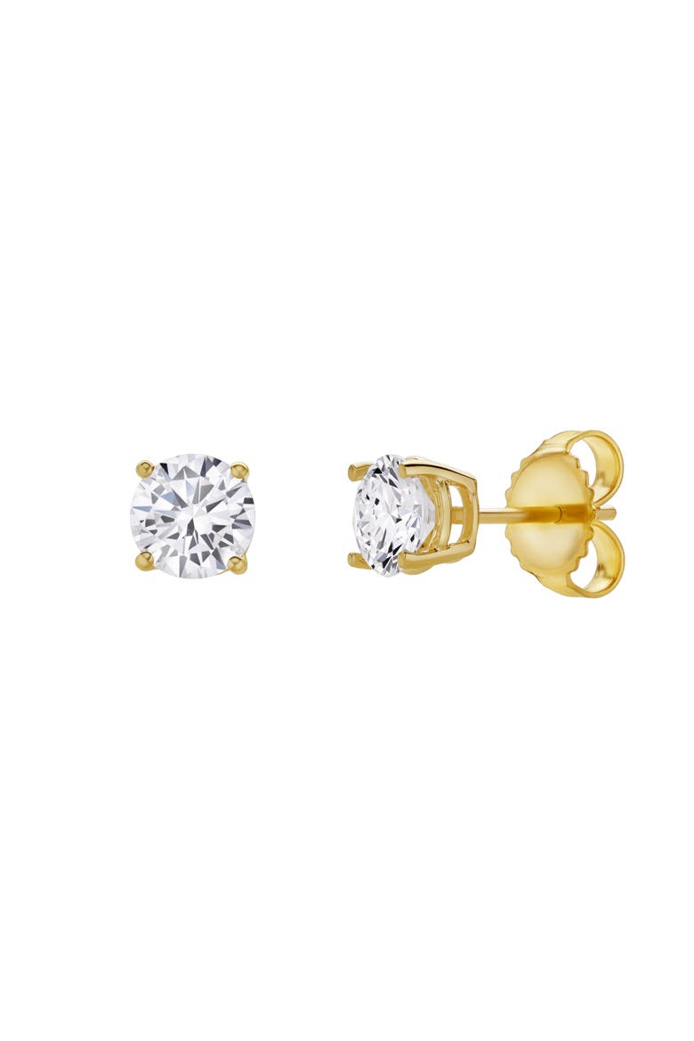 Valeria 1.25 Ct TW Lab Grown Round Diamond Studs 14K Gold Earrings, Alternate, color, 14K Yellow Gold