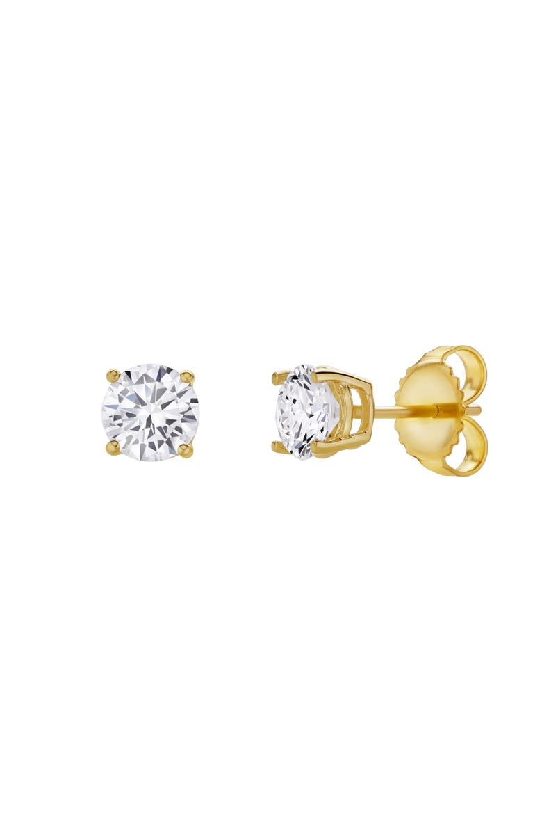 LuvMyJewelry Valeria 2 Ct TW Lab Grown Round Diamond Studs 14K Gold Earrings, Alternate, color, 14K Yellow Gold