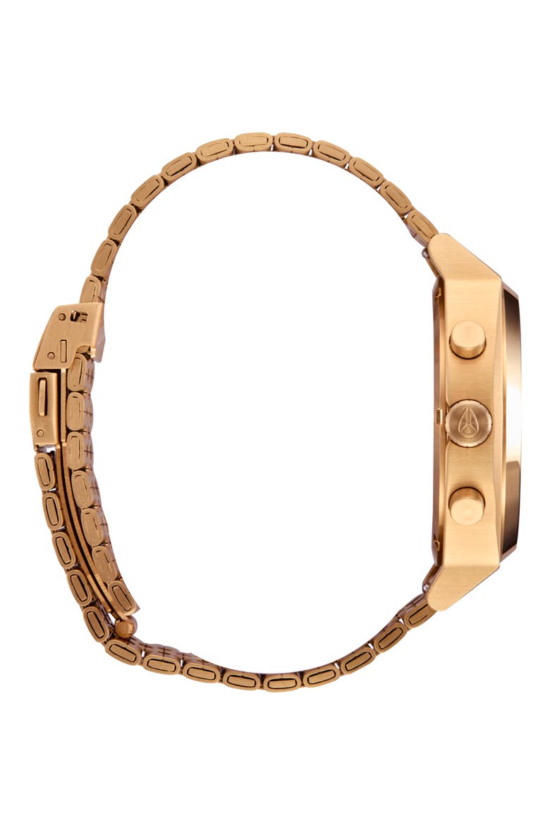 Time Teller Chronograph Bracelet Watch, 40mm, Alternate, color, GOLD / GREEN SUNRAY