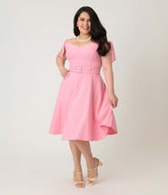 Unique Vintage Plus Size Prairie Swing Dress