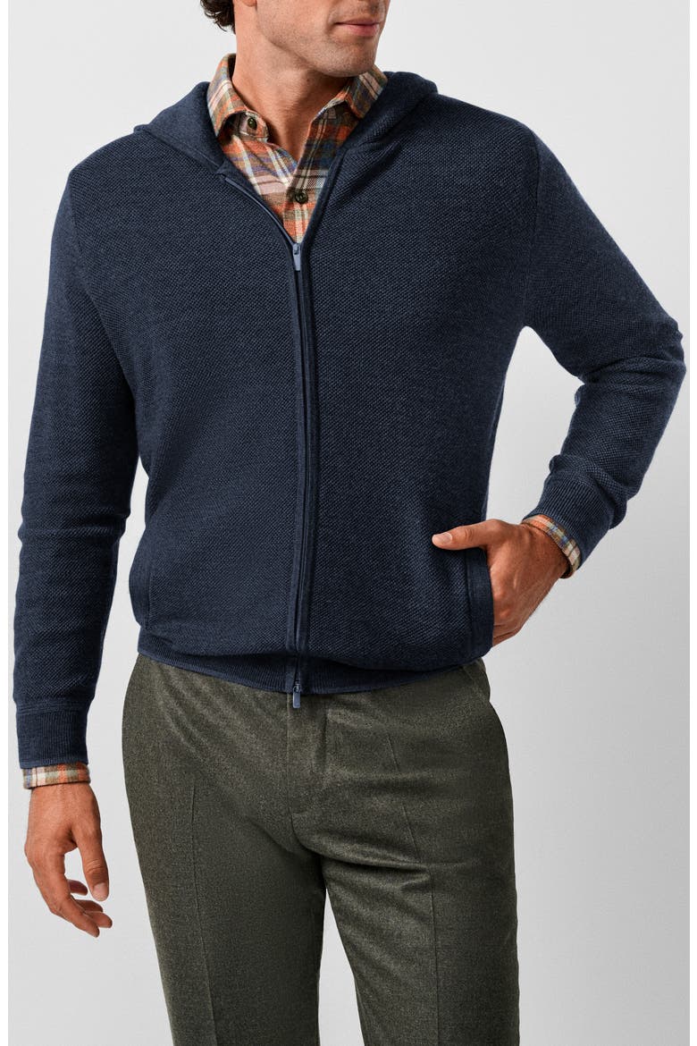 Destination Merino Wool Hoodie, Alternate, color, NAVY
