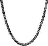 STEELTIME Men's Oxidized Stainless Steel Chain Necklace
