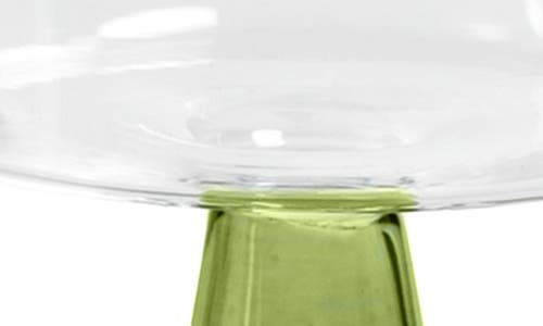Zodax Viterbo Set Of 4 Red Wine Glasses In Green